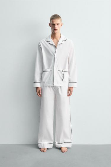 Zara Пижамный комплект с контрастной отделкой, ограниченная серия купить с доставкой.