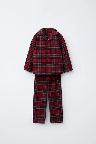 3–6 лет/фланелевая пижама в клетку- Заказать в России