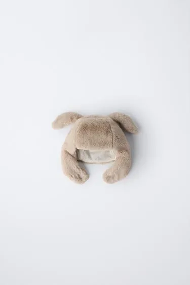 Детям от 3 до 6 лет / шапка из искусственного меха с ушками зайца- Заказать в России