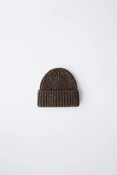 3–14 лет / шапка бини с отделкой из шерсти