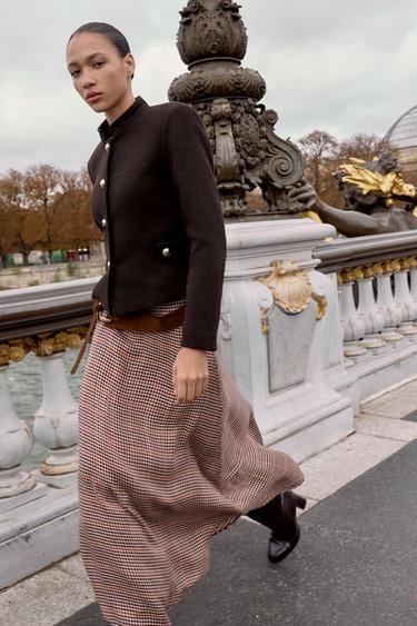 Zara Кардиган из шерсти с воротником-стойкой купить с доставкой.