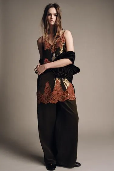 Платье-топ ZW COLLECTION LIMITED EDITION с кружевом и пайетками- Заказать в России