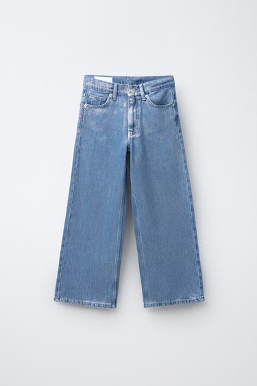 Zara Джинсы WIDE LEG со стразами купить с доставкой.