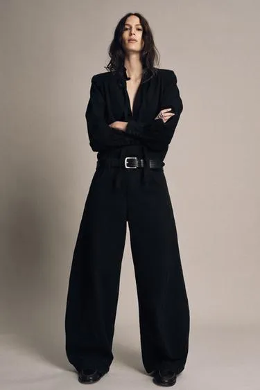 Джинсовая рубашка с подплечниками — ZW COLLECTION- Заказать в России