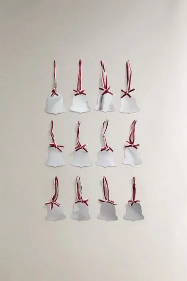 Набор бирок для подарков в форме колокольчиков на рождество (набор из 12 штук)