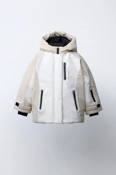 COLOUR BLOCK WATER-RESISTANT AND WINDPROOF SKI JACKET- Заказать в России