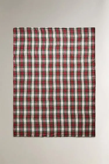 Плед рождественский клетчатый- Заказать в России