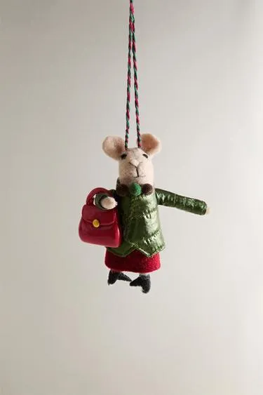 WOOL MOUSE WITH BAG CHRISTMAS TREE DECORATION- Заказать в России