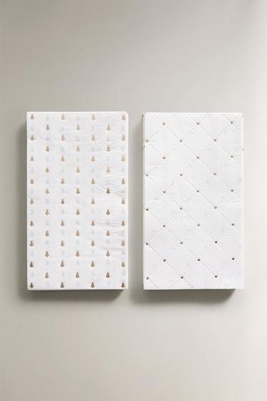 Zara Набор бумажных салфеток с блестящими рождественскими мотивами (набор из 30)