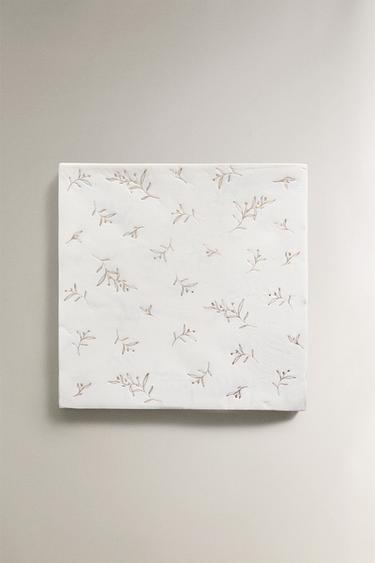 Zara Набор бумажных рождественских салфеток с ветками (набор из 20 штук)