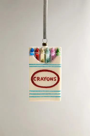 Новогоднее украшение елочка в виде коробки с карандашами- Заказать в России