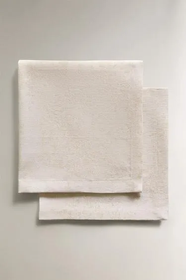 Набор из рамочных хлопковых рождественских салфеток с цветочным узором (набор из 2)- Заказать в России