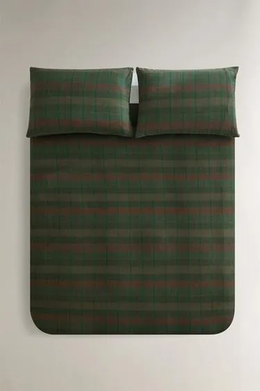 Рождественское хлопковое одеяло с клетчатым узором