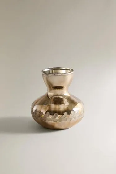 ANTIQUE GLASS CHRISTMAS MINI VASE