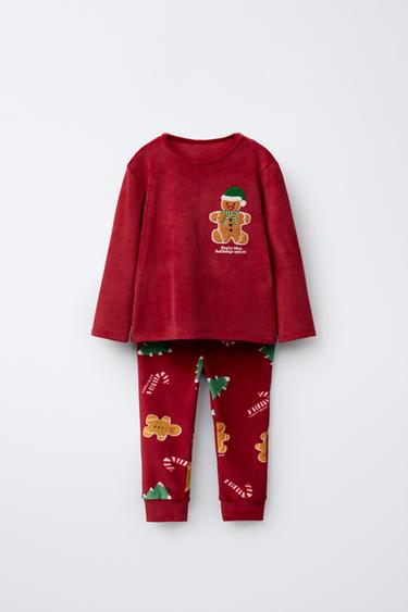 Zara Пижама с ворсовым покрытием и патчем COOKIE для возраста 2-6 лет ZARA