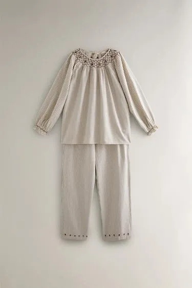 Набор полосатых рождественских пижам с GATHERING (набор из 2)- Заказать в России