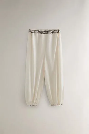 Пижамные брюки сборками на рождество- Заказать в России