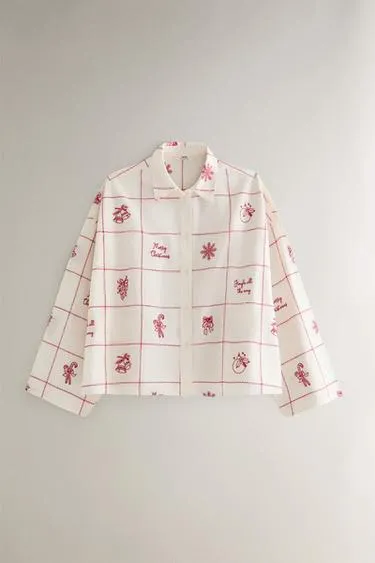 EMBROIDERED CHRISTMAS CHECK SHIRT- Заказать в России