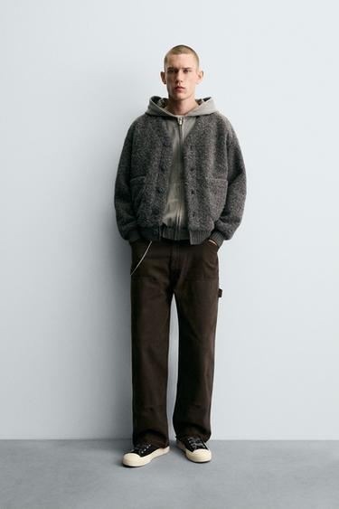 Zara Кардиган из рельефной ткани с карманами