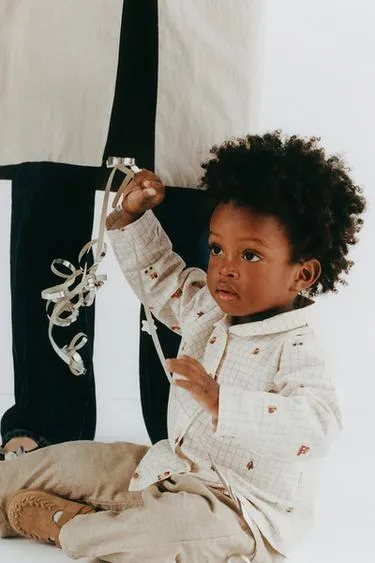 Рубашка в клетку с вышивкой