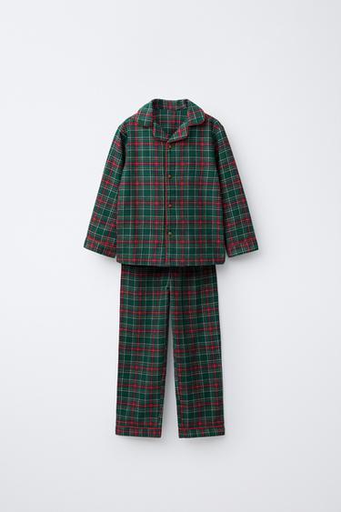 Zara 3–6 лет/ фланелевая пижама в клетку