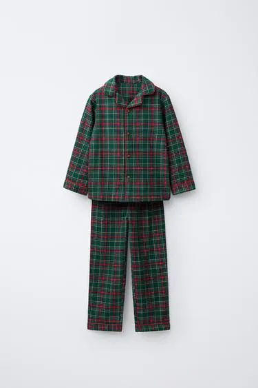 3–6 лет/ фланелевая пижама в клетку- Заказать в России