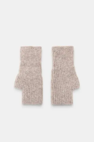 Короткие трикотажные митенки