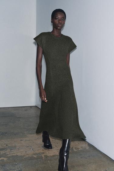 Zara Длинное трикотажное платье