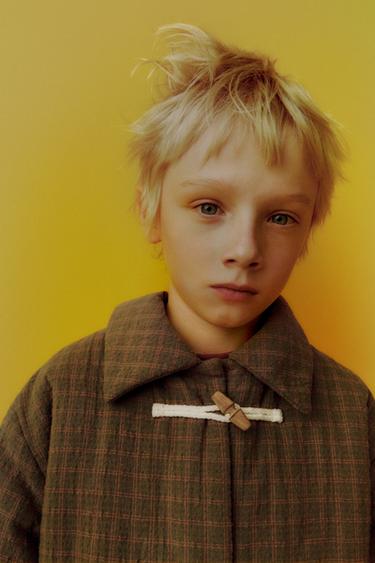 Zara Куртка в клетку с застежками-тоггл