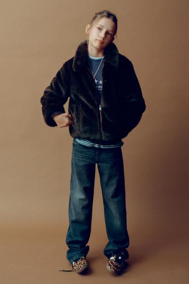 Zara Бомбер из искусственного меха купить с доставкой.