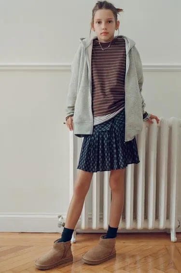 Юбка-шорты с цветочным принтом и блеском