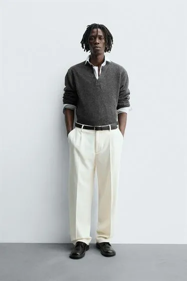 Поло вязаный, на пуговицах