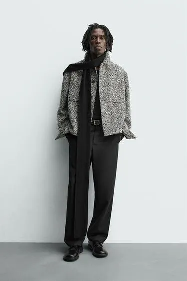 Куртка-рубашка с рельефными карманами