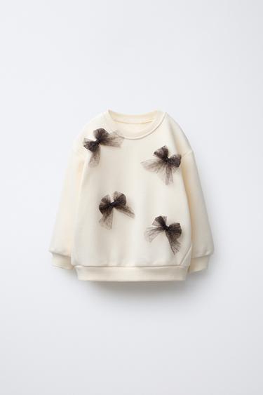 Zara Толстовка с тюлевыми бантиками