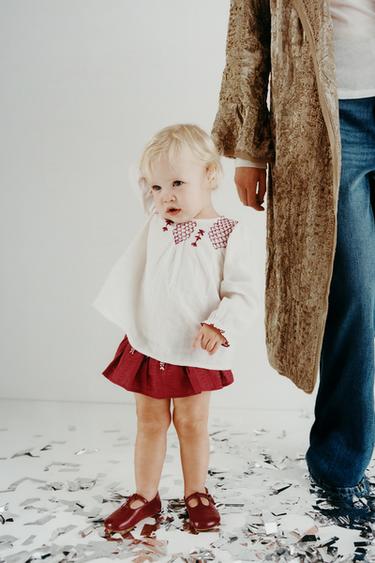 Zara Рубашка с вышивкой