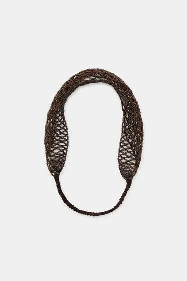 Эластичный ободок с бусинами и стразами. лимитированная серия- Заказать в России