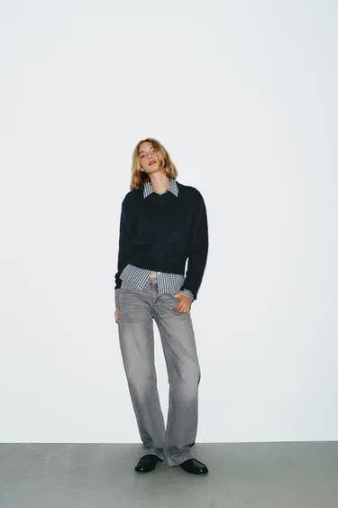 Джинсы TRF WIDE-LEG с низкой посадкой- Заказать в России