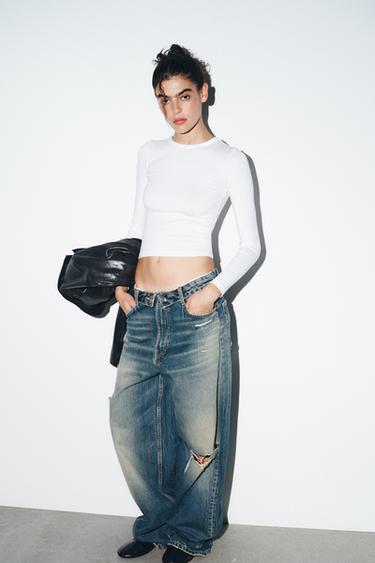 Zara Футболка с длинными рукавами