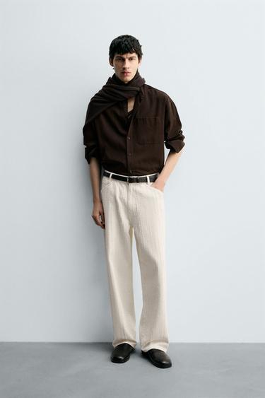 Zara Джинсы в полоску с рельефным узором купить с доставкой.