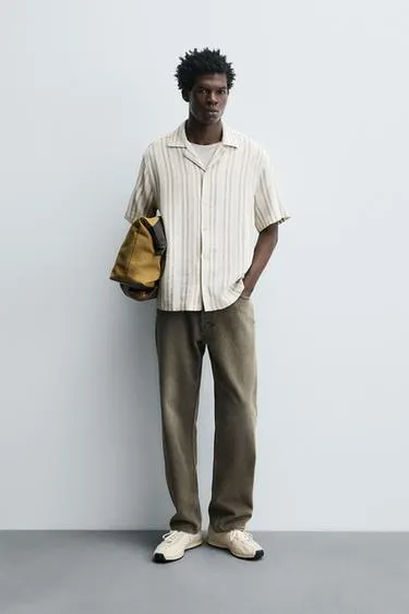 Рубашка в геометрическом джаккарде