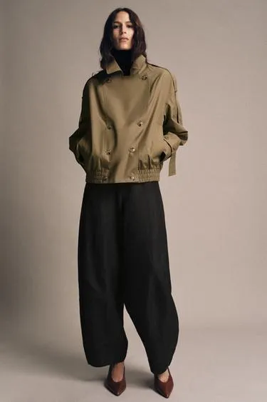 Стеганое пальто с воротником из искусственного меха — ZW COLLECTION- Заказать в России