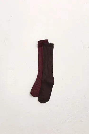 2-PACK OF LONG RIBBED SOCKS LIMITED EDITION