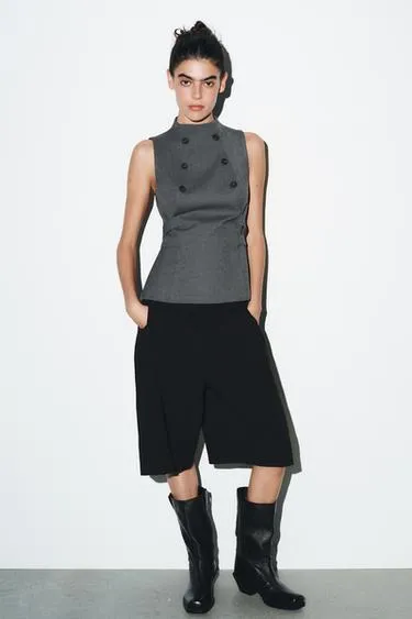 Топ с пуговицами- Заказать в России