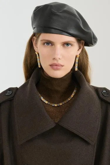 Серьги с кубическими металлическими бусинами- Заказать в России