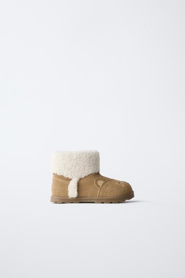 Zara Утепленные сапоги на босу ногу