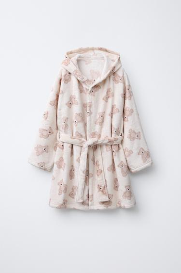 Zara Халат из флиса с медведями