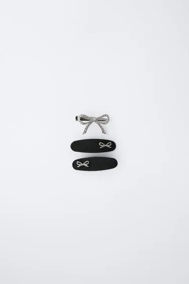 Набор из трех блестящих заколок с бантами- Заказать в России