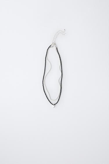 Zara Набор из двух ожерелий с подвеской «сердце»