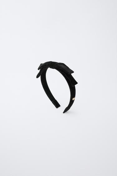 Zara Бархатный ободок с бантом и блестками