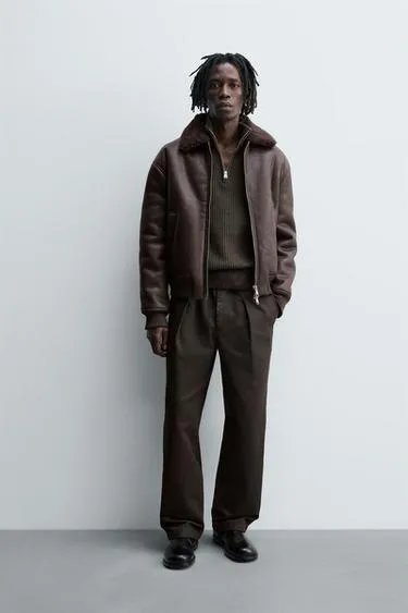 Куртка из кожзаменителя с двусторонним эффектом